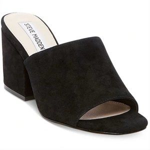 Steve Madden Dalis Mule in Black Suede NEVER WORN